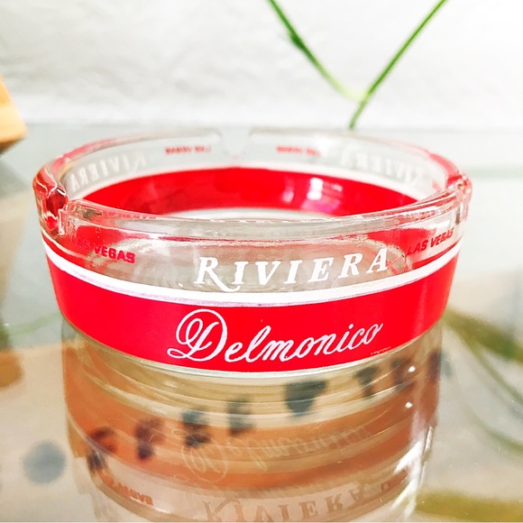 Vintage 1960s Riviera Hotel & Casino Las Vegas Ashtray Red MCM Retro Cool - Picture 1 of 7